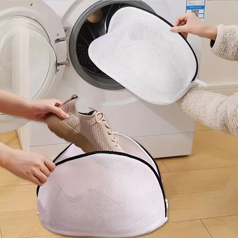 Shoe Washing Bag,  Storage Bag Mesh Shoe Laundry Bags with Zip Closure for Sneakers, Running Shoes, Socks, Bras Organizer