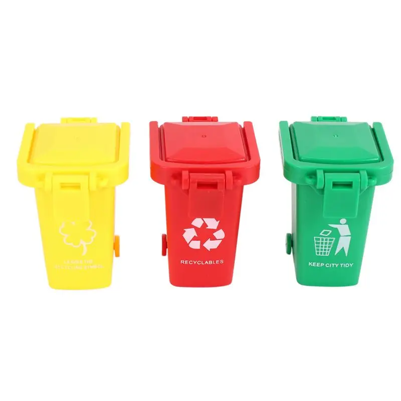 ABUM- Vehicles Garbage Truck's Trash Cans, 9 Pack Garbage Truck Replacement Parts, Simulated Trash Can