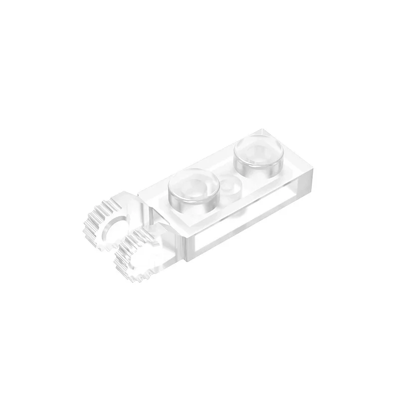 GDS-821 piastra 1 x2 con forchetta/verticale/estremità piastra incernierata lato singolo (denti) compatibile con lego 44302 fai da te per bambini