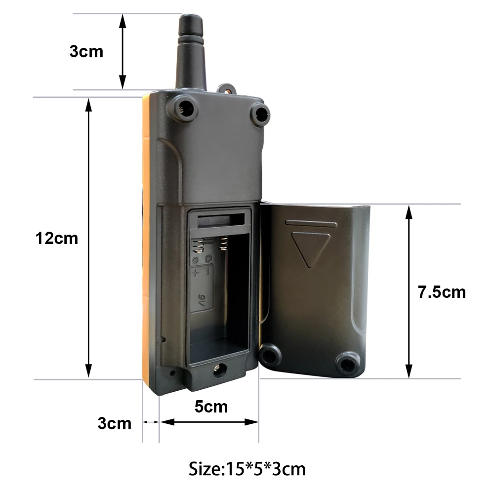 Imagem -03 - Controle Remoto Industrial sem Fio Controlador de Longo Alcance para Lâmpadas Portão Porta Aprendizagem de Código Botão 1527 2000m 433mhz