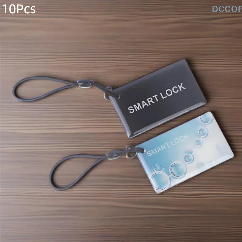 10Pcs 5*3CM IC Card Tuya TTlock BLE Electronic Smart Door Lock Card Digital Fingerprint Locks Unlock RFID Card 13.56Mhz