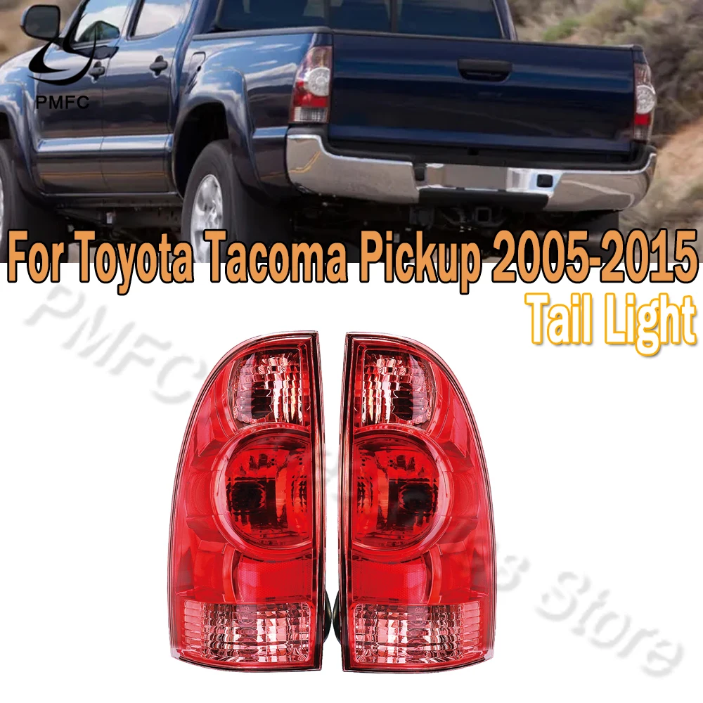 

PMFC Tail Light Assembly Turn Signal Light Rear Fog Brake Lamp For Toyota Tacoma Pickup 2005-2015 Tail Light Assembly With Wire