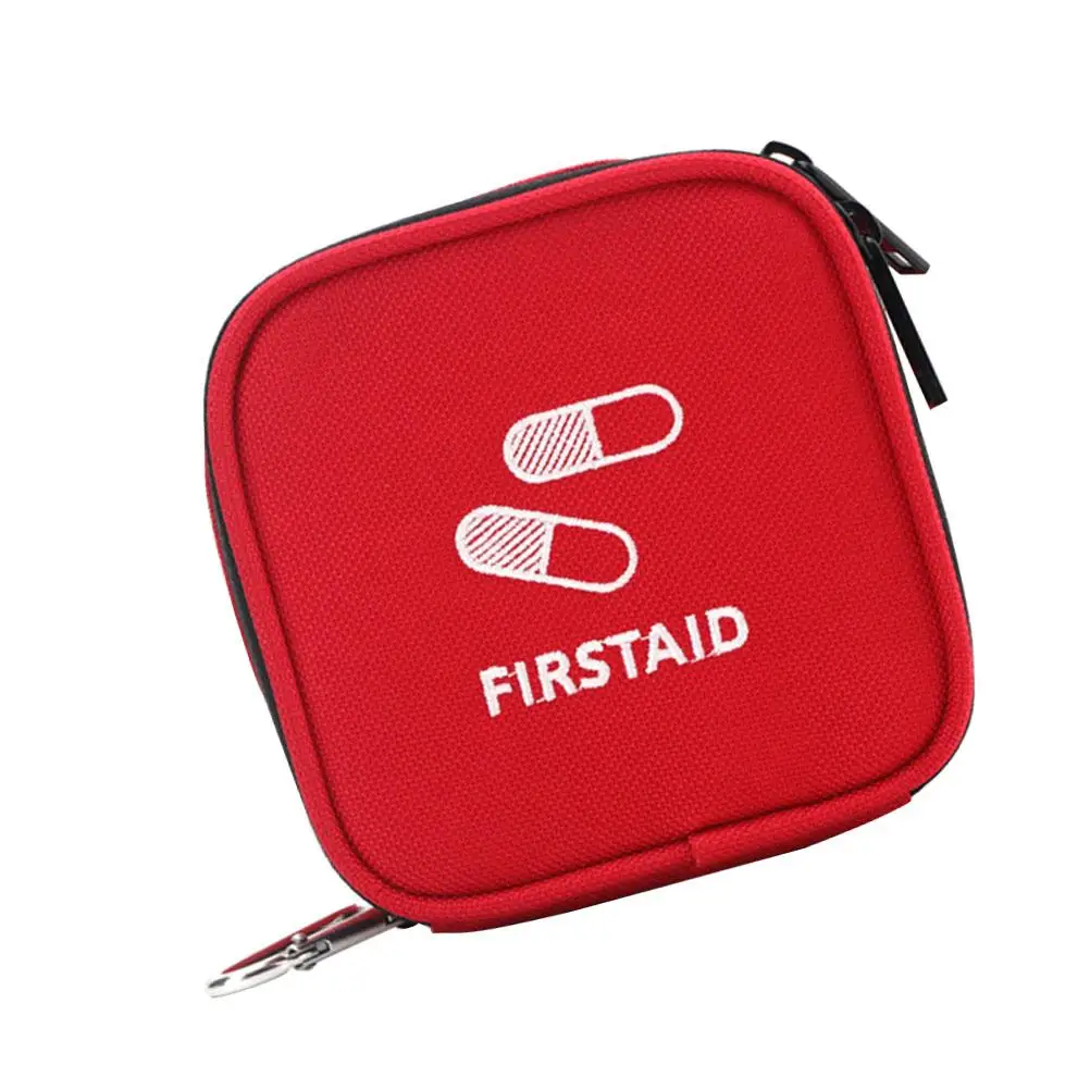 

Medical Supplies Travel Case Pouch Portable Emergency Red Bag First Aid Kit Outdoor Storage Large Capacity Lightweight Compact