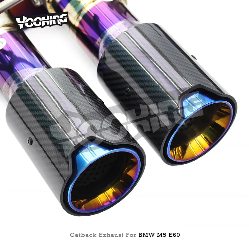 OEM Titanium Catback For BMW M5 E60 5.0L 2003-2010 Muffler Valve M Performance Tips Exhaust System With Remote Control