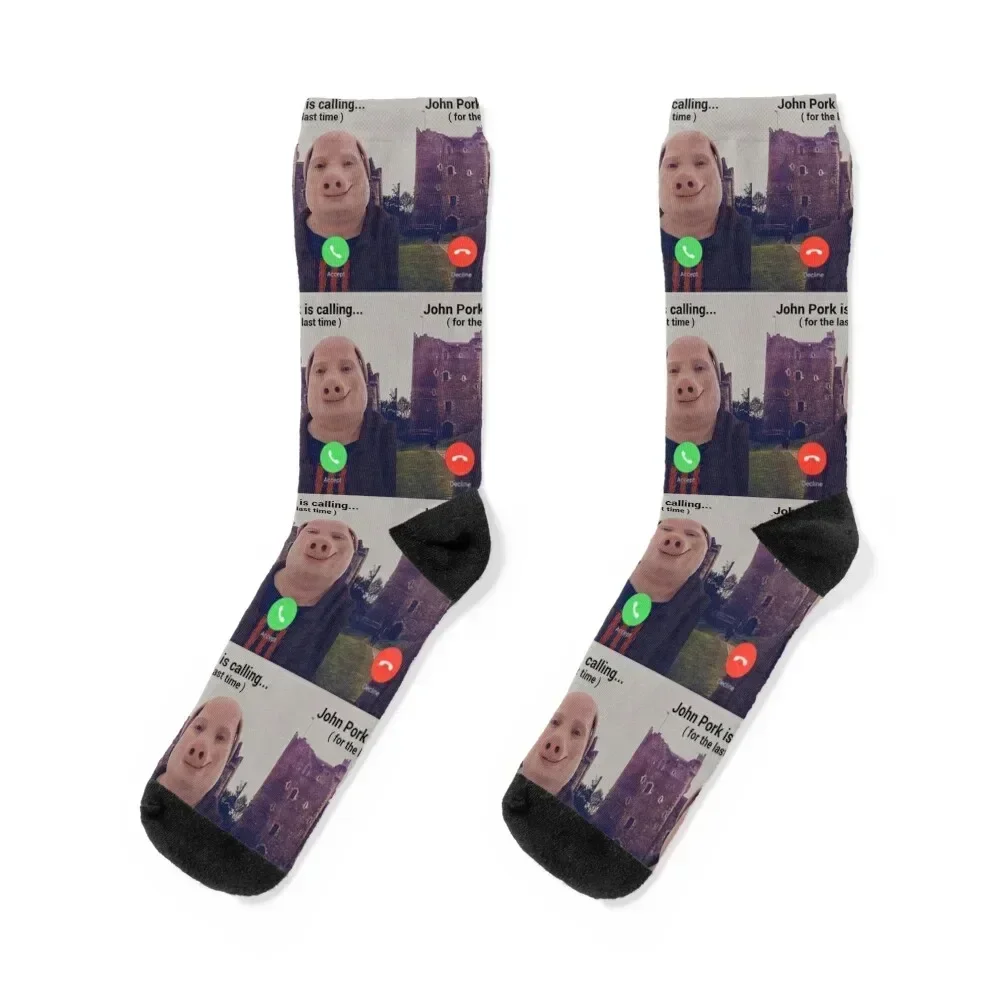 

John Pork Socks gifts moving stockings shoes winter Socks Male Women's