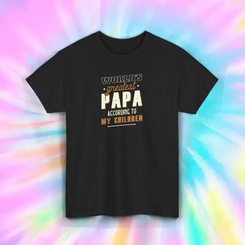 World s Greatest Papa T Shirt Funny Grandpa Father Day Dad Humor 5XL