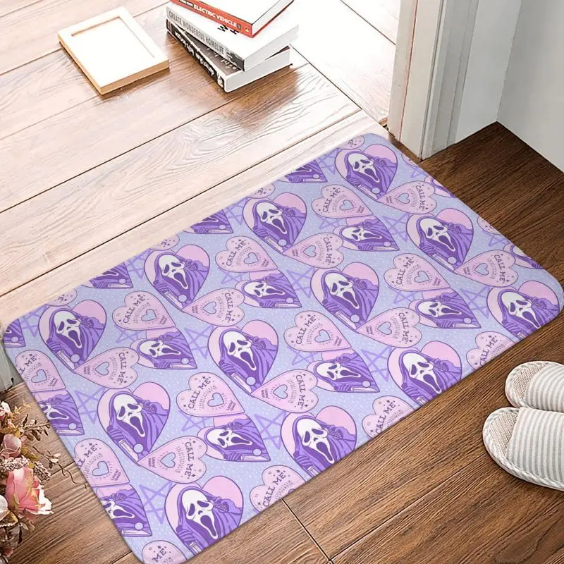 

Horror Movie Front Door Floor Entrance Floor Mat Outdoor Halloween Ghost Killer Kitchen Bathroom Door Cover Toilet Carpet