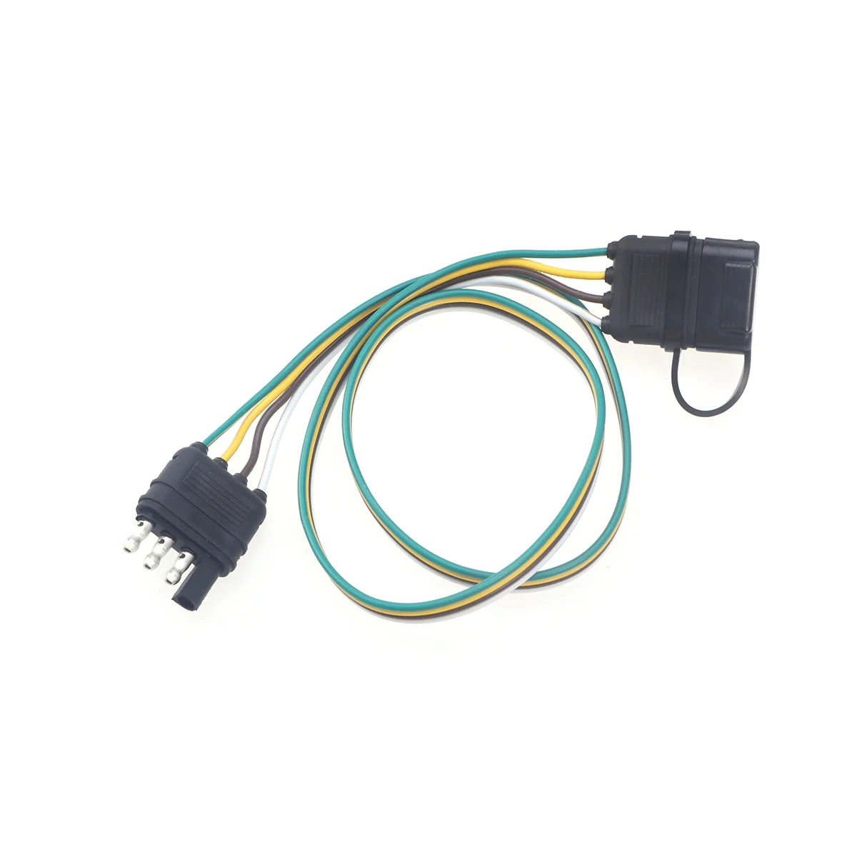 

4 Wire Flat Extension 4-Way Flat Connector Plug Socket for Trailer 4 pin trailer connector 4 wire trailer wiring