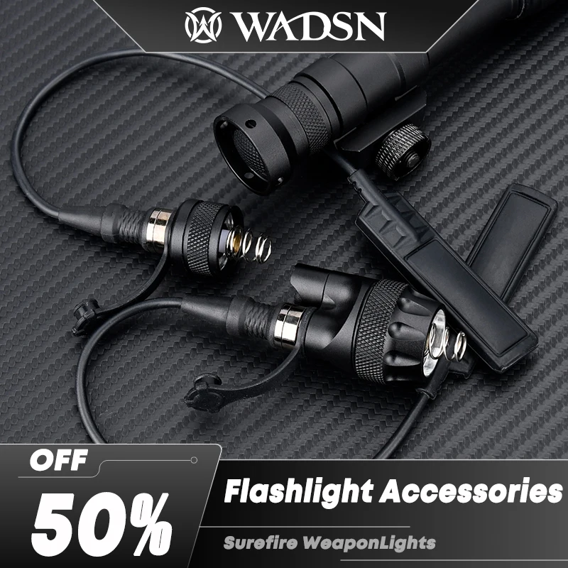 

Тактический металлический выносной переключатель давления WADSN для фонарей Surefire серий M300, M600, Scout Light, длинная кнопка-переключатель, аксессуары