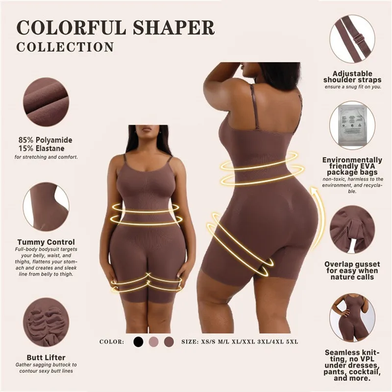 OWEQ Full Coverage Shapewear Women's Tummy Control Full Body Shaper Seamless Shapers Slimmer Underwear Butt Lifter Bodysuits