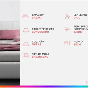 Boxbettpaar Umflex Springkonjugat 10 Hauptverkaufsbox Doppelbett - №7