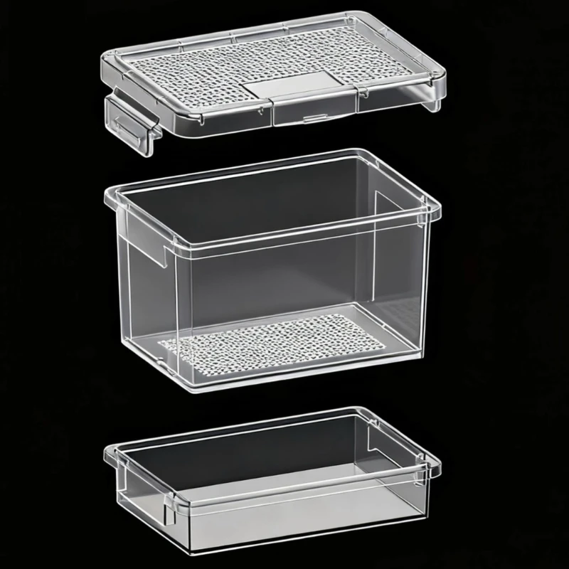 Insect Observation Case with See Through Viewing Window, Portable Breeding Container for Short Term Housing, Routine J0MC