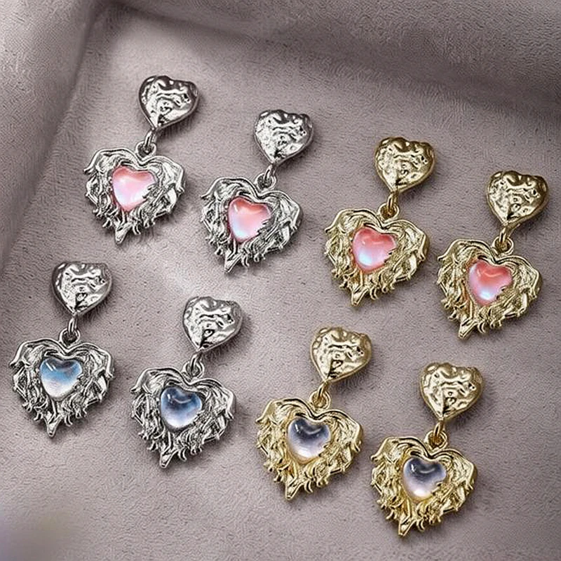 

10PCS 3D Luxury Alloy Love Heart Nail Art Pendant Rhinestone Charms Accessories For Nails Decoration Manicure Decor Supplies