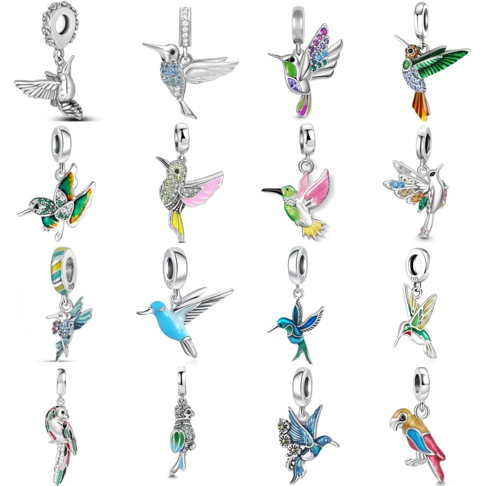 2026New 925 Silver Hummingbird Swallow Pendant Bead Decoration Fit Original European Bracelet DIY Accessories Women CharmJewelry