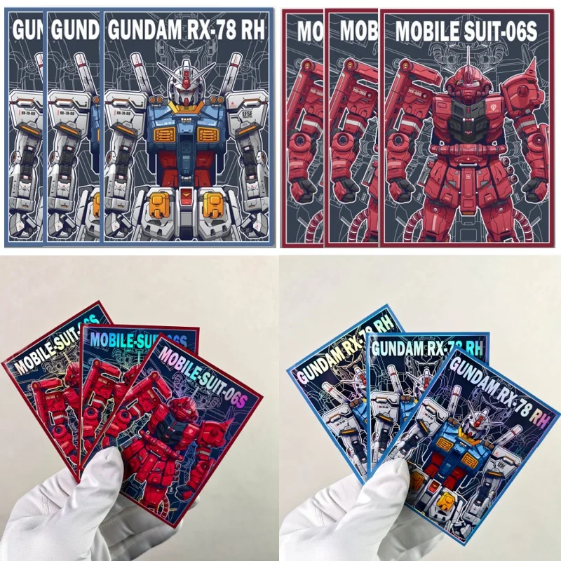 60pcs/set Diy Gundam RX-78 MS-06S GCG Card Protective Sleeve