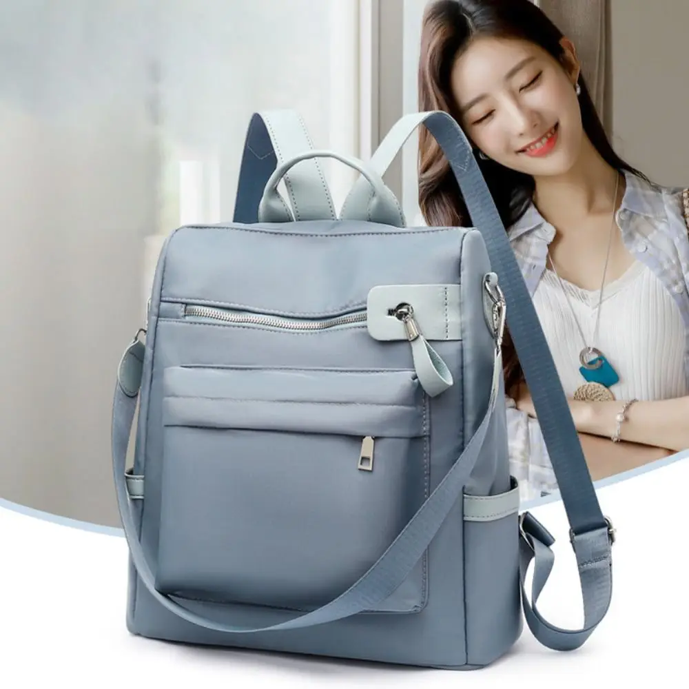 

Casual Anti-theft Backpack Comfortable Solid Color Bookbag Waterproof Daypack