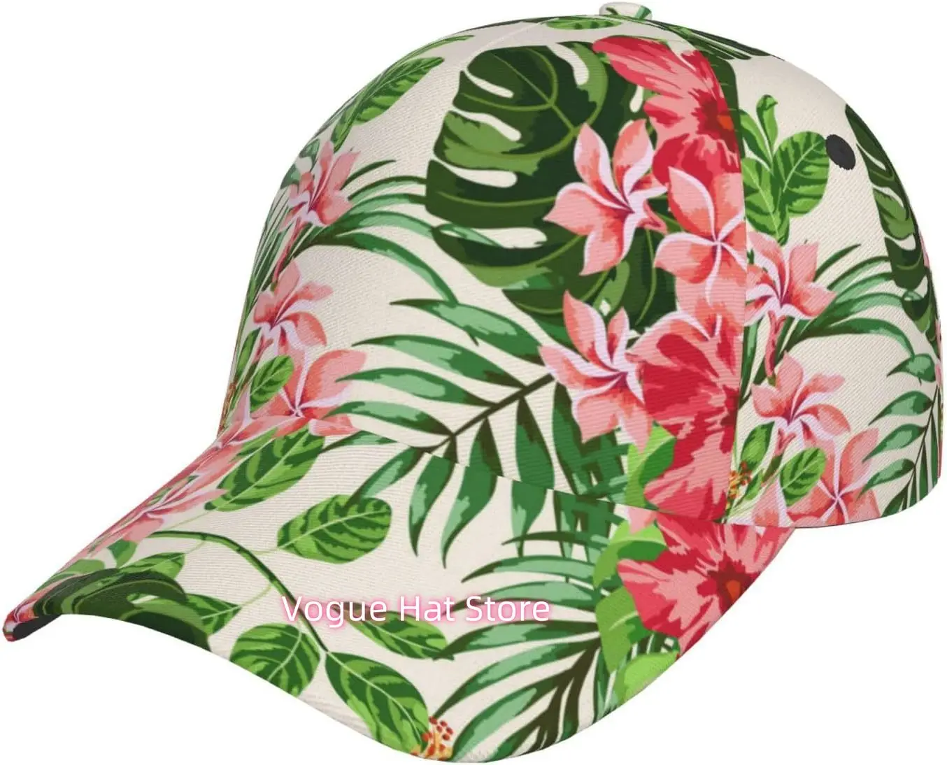 Hawaii Tropical Flower Beach Trucker Hats for Women Men Adjustable Hawaiian Snapback Baseball Cap for Summer