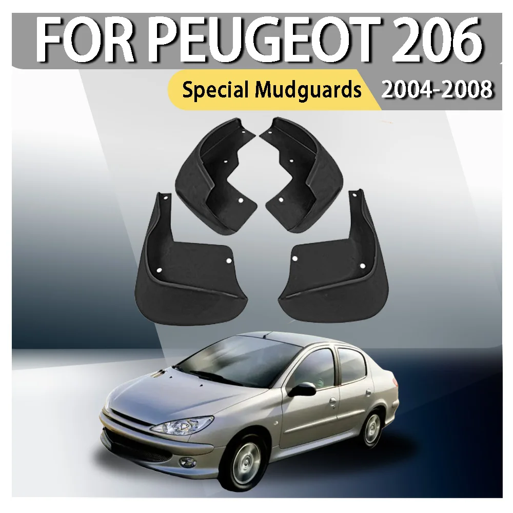 

For Peugeot 206 Special Mudguards 2004 2005 2006 2007 2008 Rear Wheel Mud Flaps Car Modification Accessories Splash Guard Mud