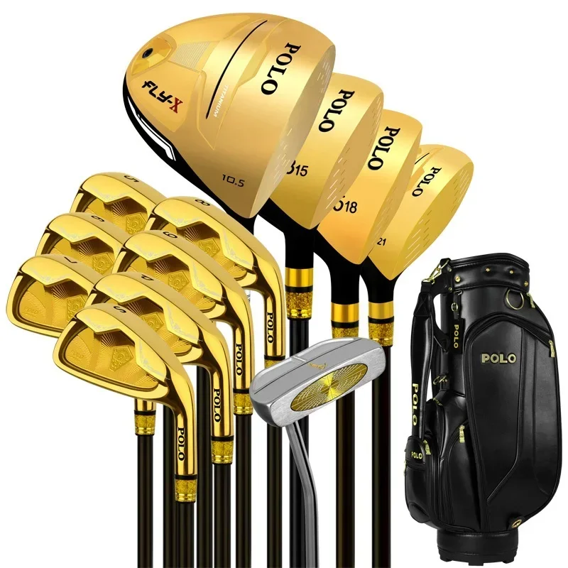 POLO. 12 Pieces Clubs Men Golf Clubs Complete Full Sets with Standard Bags Titanium Alloy Rod Head