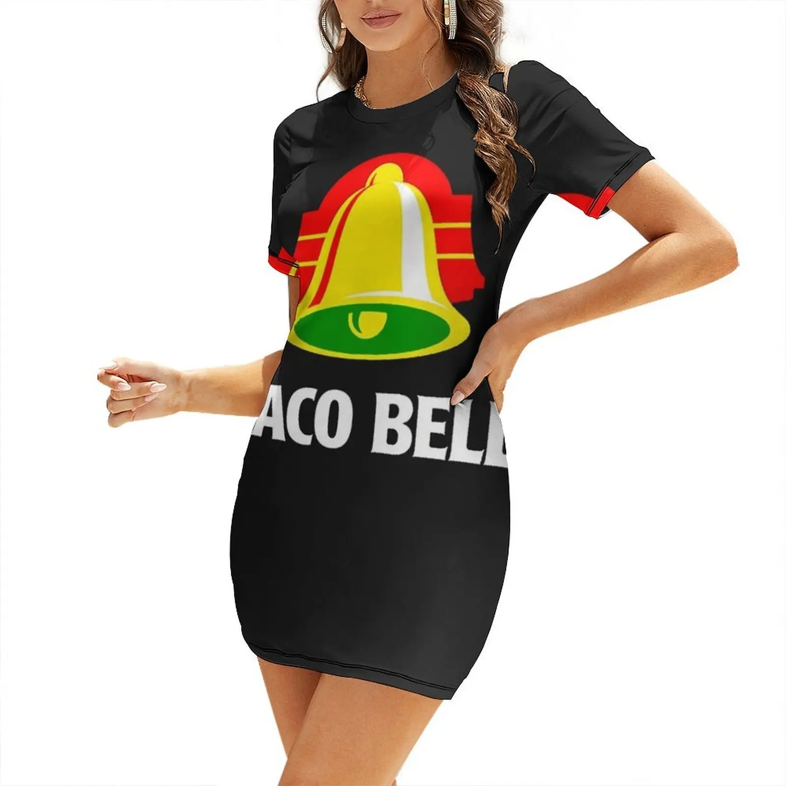 

Logos taco bell Short-Sleeved Dress elegant party dresses for women 2026 women's summer clothing 2026 women's evening dress 2026