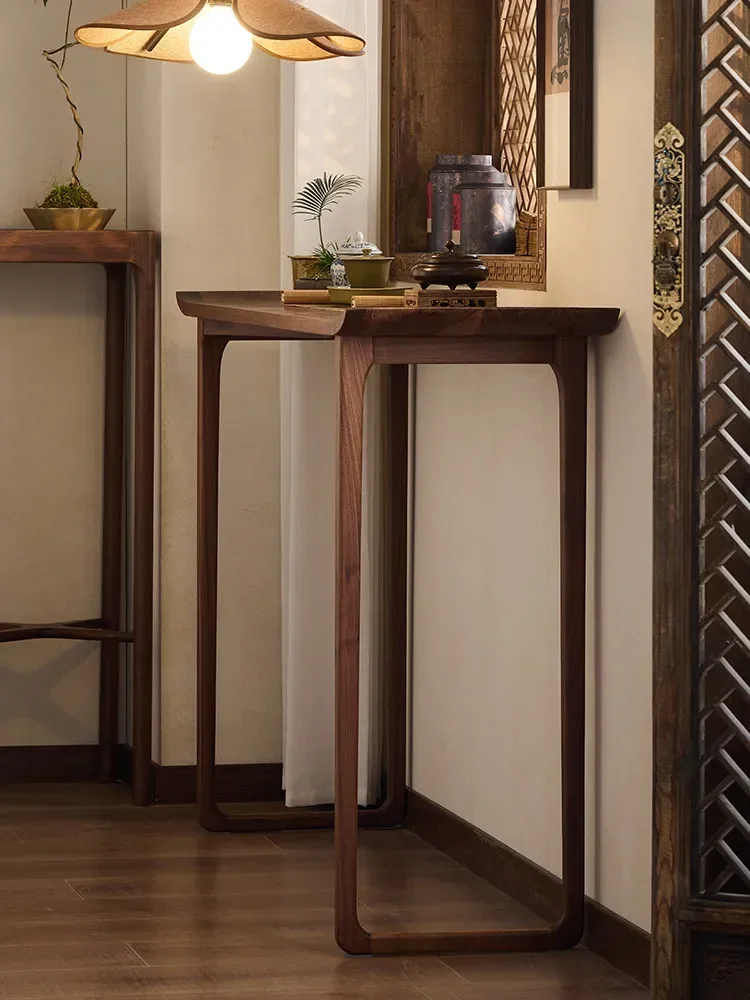 Black Walnut Counter Case New Chinese Entrance Storage Table Solid Wood Entrance Tableb22