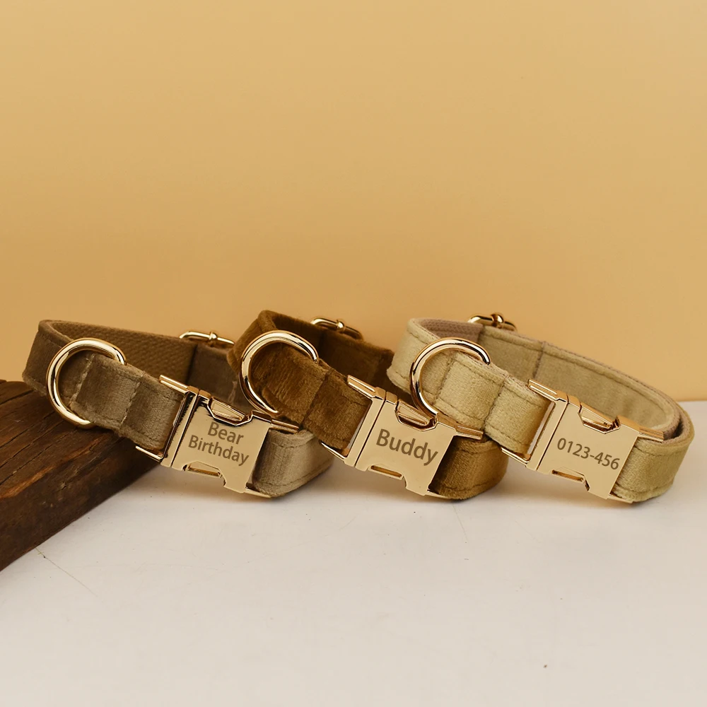 Personalized Velvet Dog Collar - Pet Portrait Custom ulasan dan harga