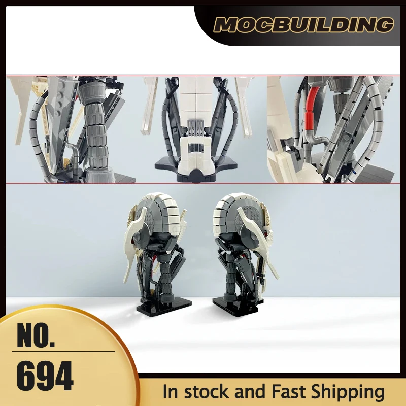 Movie Helmet MOC Building Blocks White General Bust Technology Bricks DIY Assembly Collection Toy Display Xmas Gifts