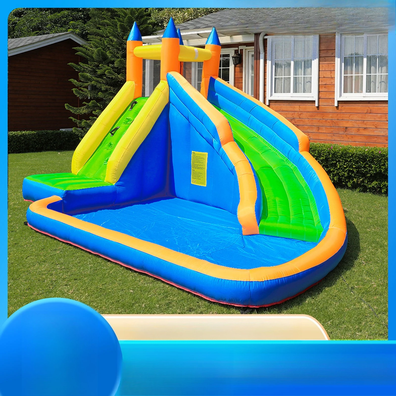 

Small inflatable castle, indoor and outdoor children's playground inflatable trampoline slide trampoline small castle
