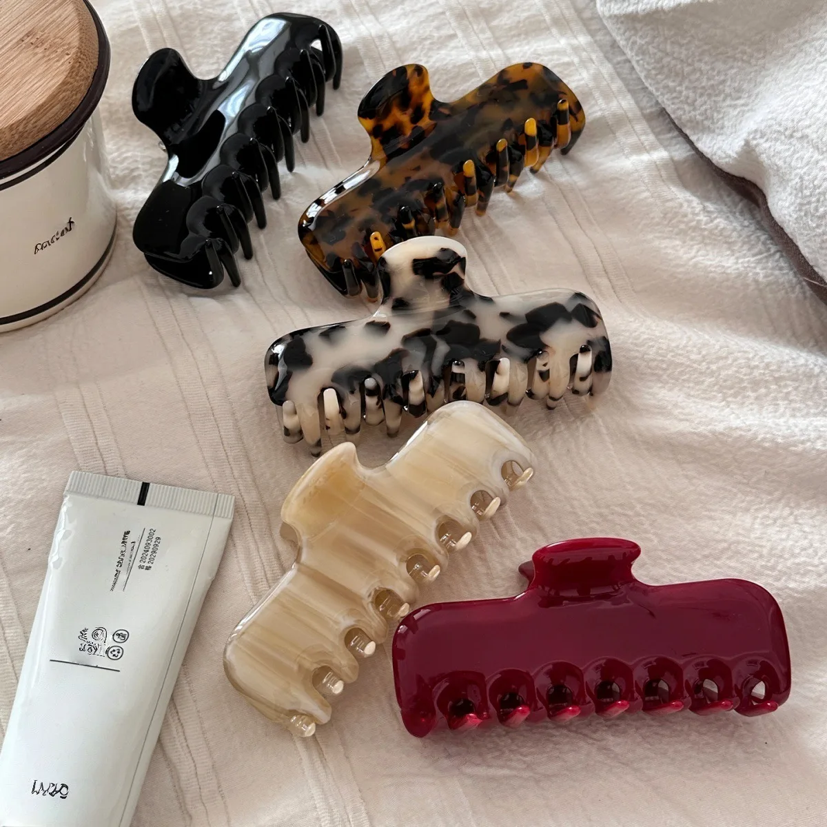 جديد 9.5 سنتيمتر كبير السلحفاة اللون خلات مشبك شعر الفرنسية الرجعية مخلب مقاطع كراب مقاطع الشعر للنساء الفتيات إكسسوارات الشعر #1