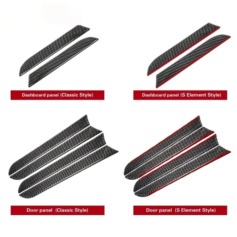 For Audi A4 B8 A5 2010 2011 2012 2013 2014 2015 2016 4Pcs/Set Car Carbon Fiber Window Door Modification Panel Trim Cover Strip