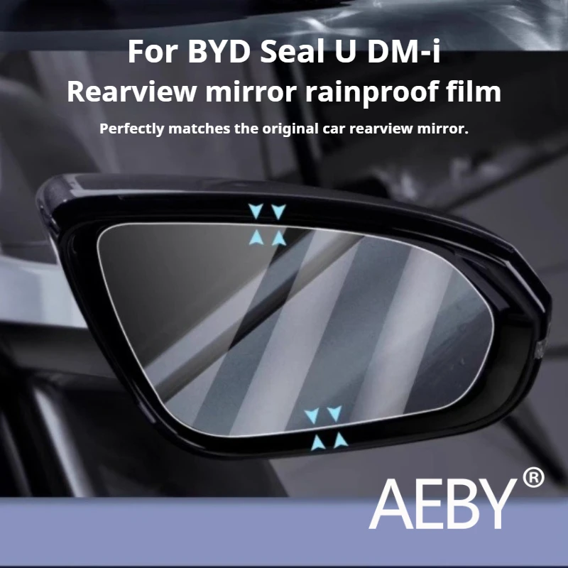 

AEBY For BYD Seal U DM-i 2020-2025 Rearview Mirror Protective Rain Film, Anti-Rain Cover Easy Install Waterproof Car Sticker