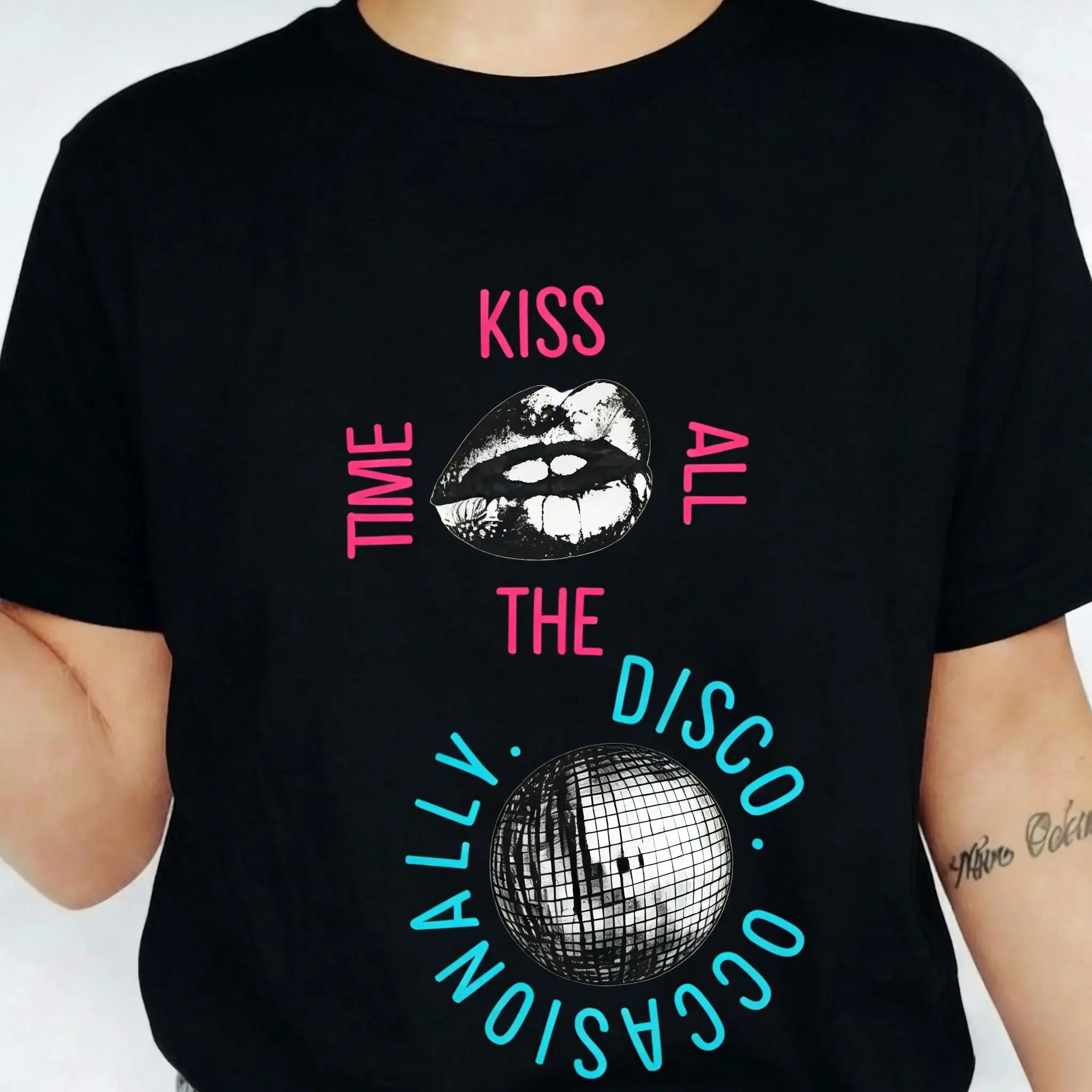 Harry Styles Kiss All The Time Disco Occasionally Album Print Cotton Shirt 2026 Summer O-Neck Short Sleeve Fan Gift Unisex