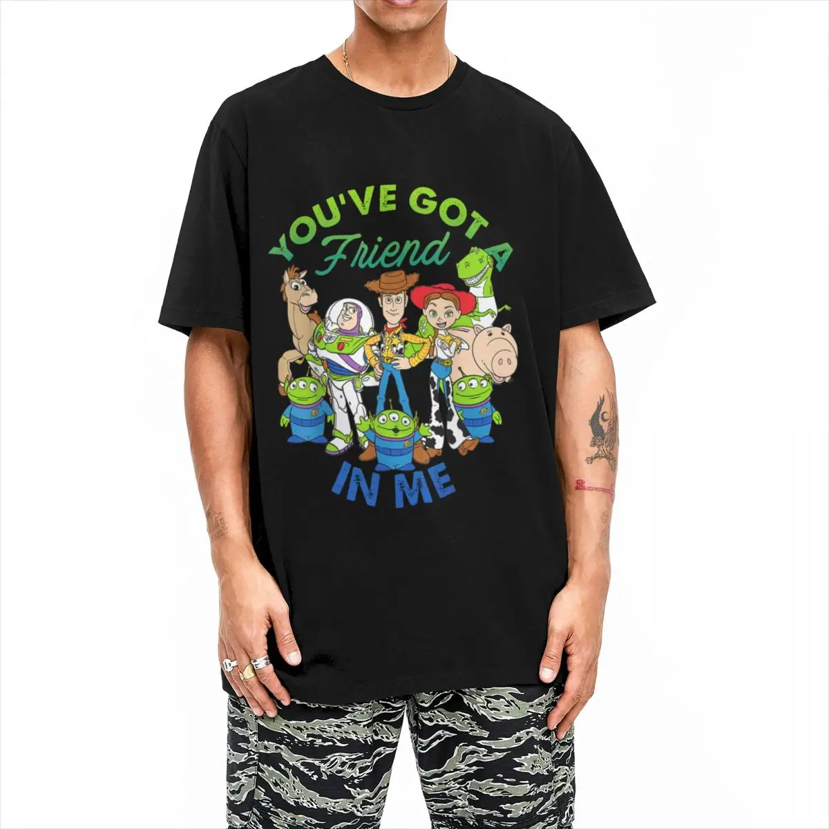 Toy Story Cartoon Group Shot T-Shirt for Men Women Pure Cotton Tees Round Neck Short Sleeve T Shirt New Arrival Tops