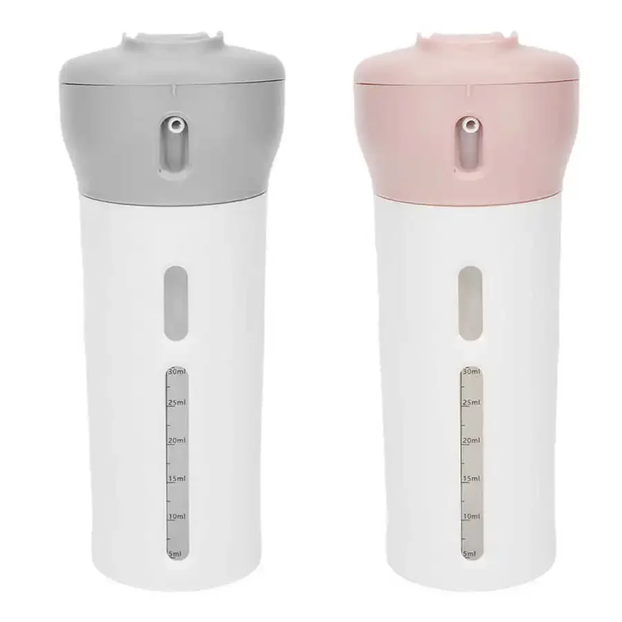 4 in 1 Portable Travel Liquid Dispenser Bottle Empty Sub-bottle Press Container Bottles Perfume Shampoo Conditioner Lotion 40ml