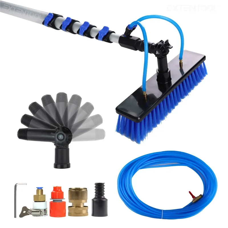 

Photovoltaic panel brush High-altitude cleaning brush set Telescopic tool set Glass billboard