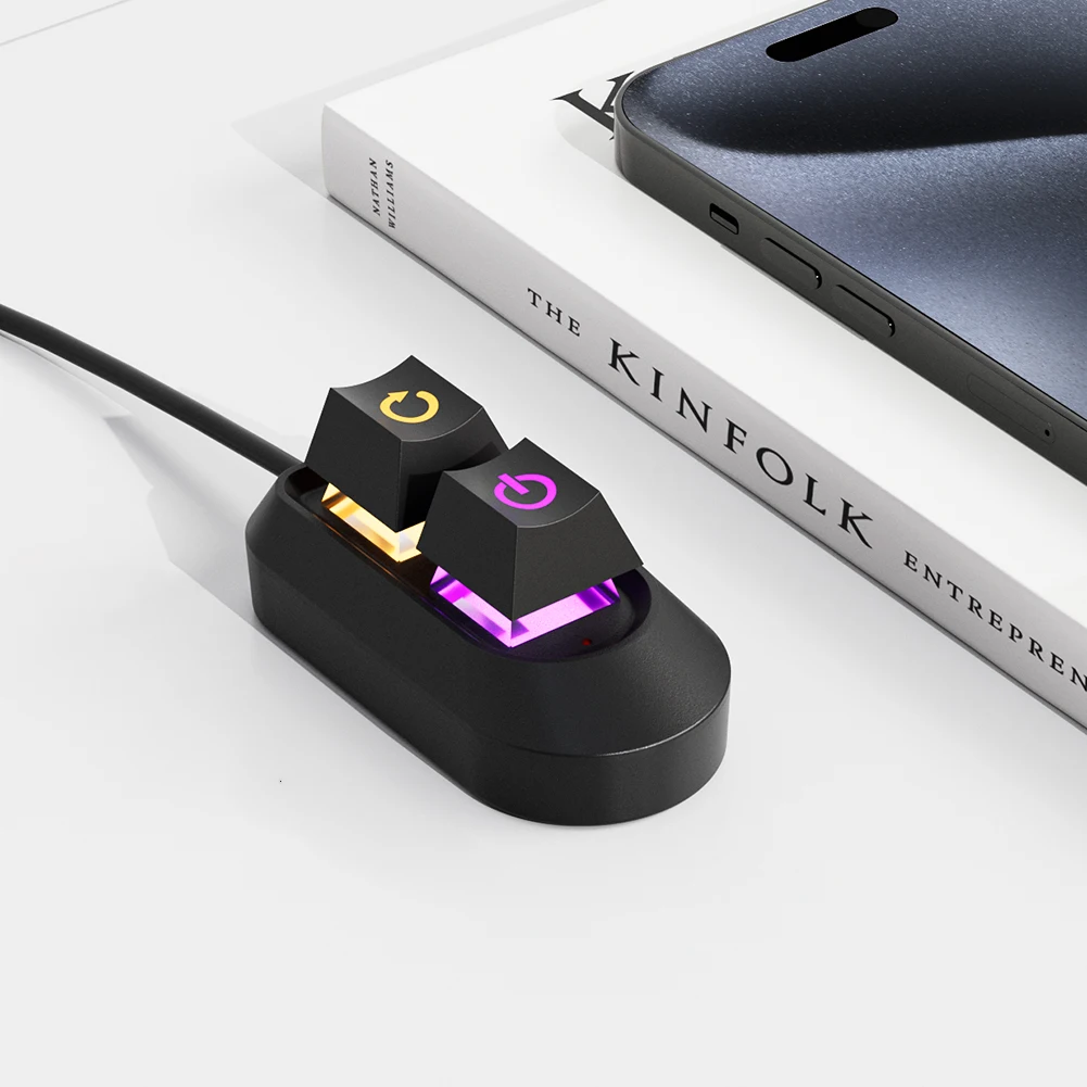 

2M External Power Switch RGB Lighting Mechanical Key External Power On Off PC Motherboard Power On Off Switch Button for PC Case