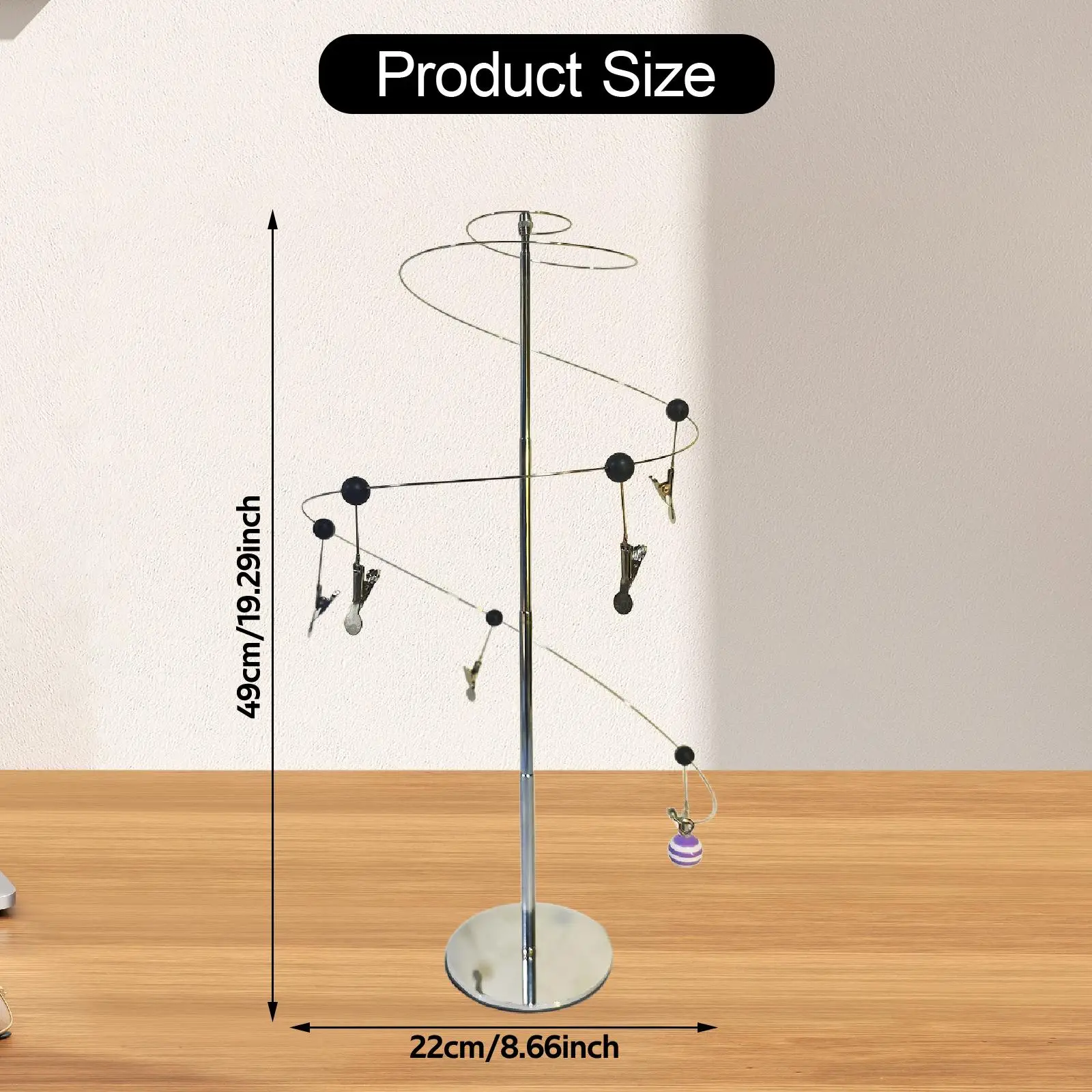 Photo Card Holder Desktop Tree Display Sturdy Iron Copper Adjustable Height for Office Table and Home Decoration