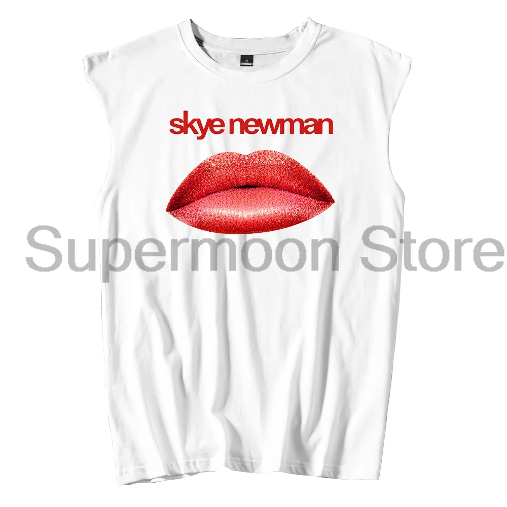 Skye Newman Lips Tank Tops 2026 Tour Unisex Sleeveless Vest Men Women Outdoor Streetwear Tops