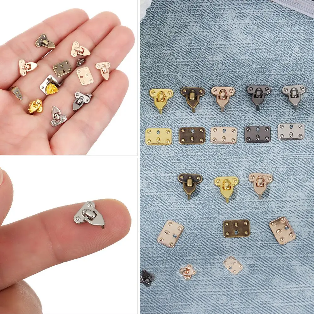 4Pcs 5 Colors DIY Manual Suitcase Box Trunk Locks Mini Metal Crafts Case Corner Protector  Bags Parts