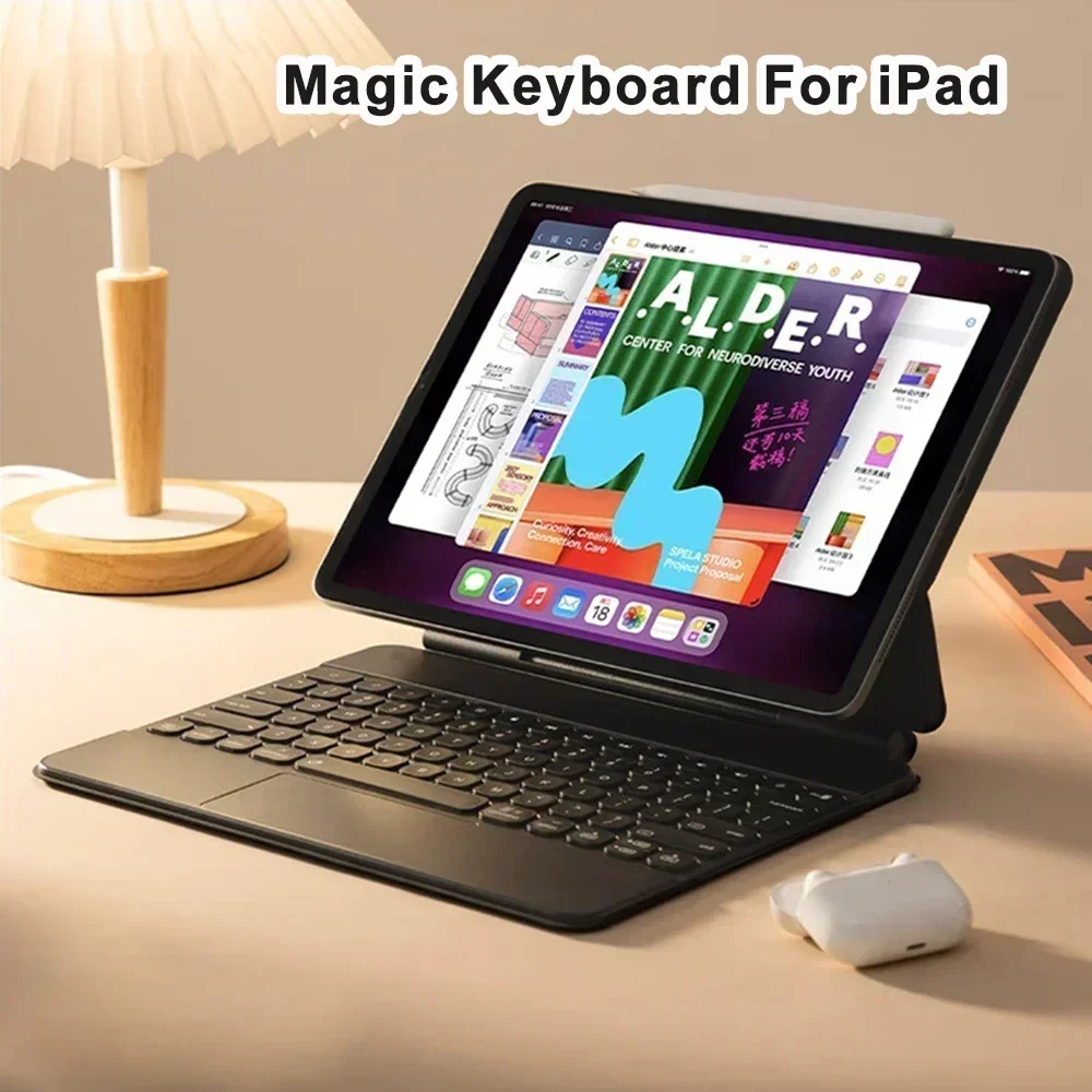 Magic Keyboard For iPad 10th Generation Pro11 12.9 inch Bluetooth Keyboard Case For iPad Air 4 Air 5 2020 2022 Keyboard with LCD