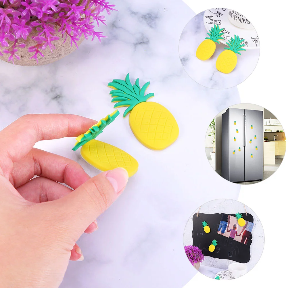 20 Pcs Fruit Fridge Magnet Refrigerator Magnets Decor Silicone Soft Rubber Office Locker Silica Gel Child