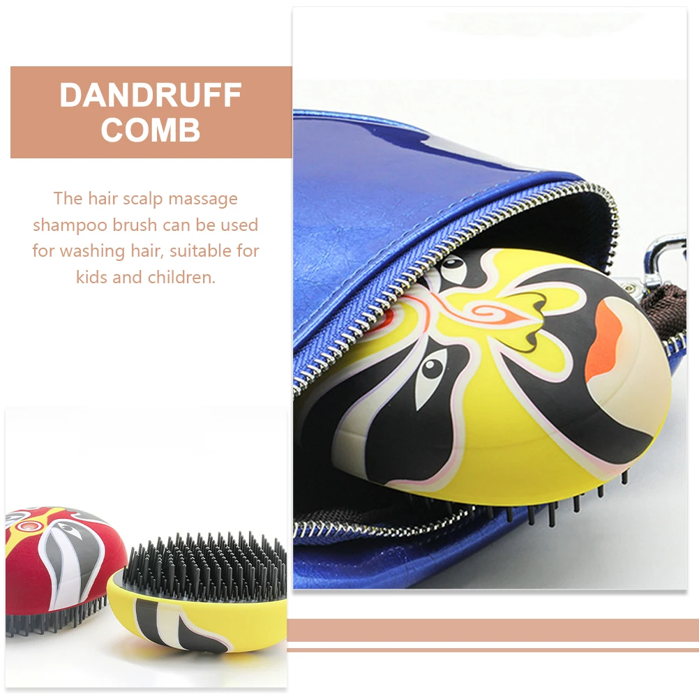 

Eggshell Comb Kids Shampoo Brush Scalp Massager Scrubber Curly Hair Accessories R om Color Safe Durable Hair Scalp Massager