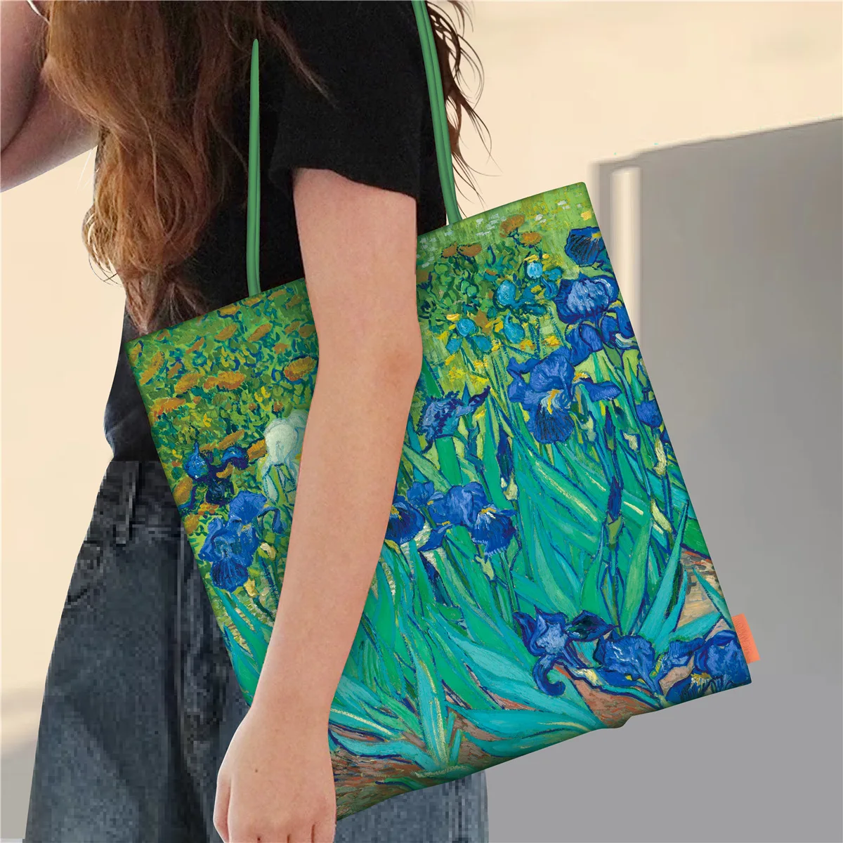 

New Handbag Van Gogh Oil Painting Series Student Canvas Bag Large Capacity Book Carrying Bag Women's Shoulder Bag Handbag