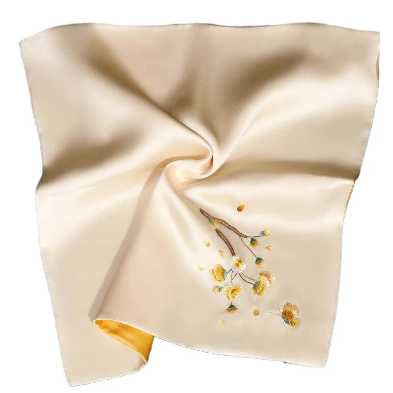 NEW ARRIVALS Silk Handkerchief, Handmade Suzhou Embroidery Handkerchief, Ancient Style Traditional Ladies Silk handkerchief