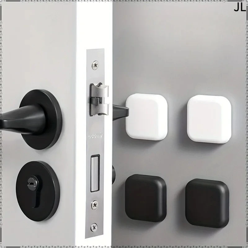 Self-Adhesive Silicone Door Stopper Wall Protectors - Touch-Controlled,Anti-Shock Buffer Guards for Door Handles,Door Protection