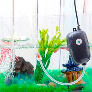 1 PC Acuario de aire de aire Aínea Tanque de pescado Mini Compresor Single Double Sutel de doble válvula Accesorios acuáticos 220V 3W 5W 10 mejores compresor de aire de acuario de ventas - №5