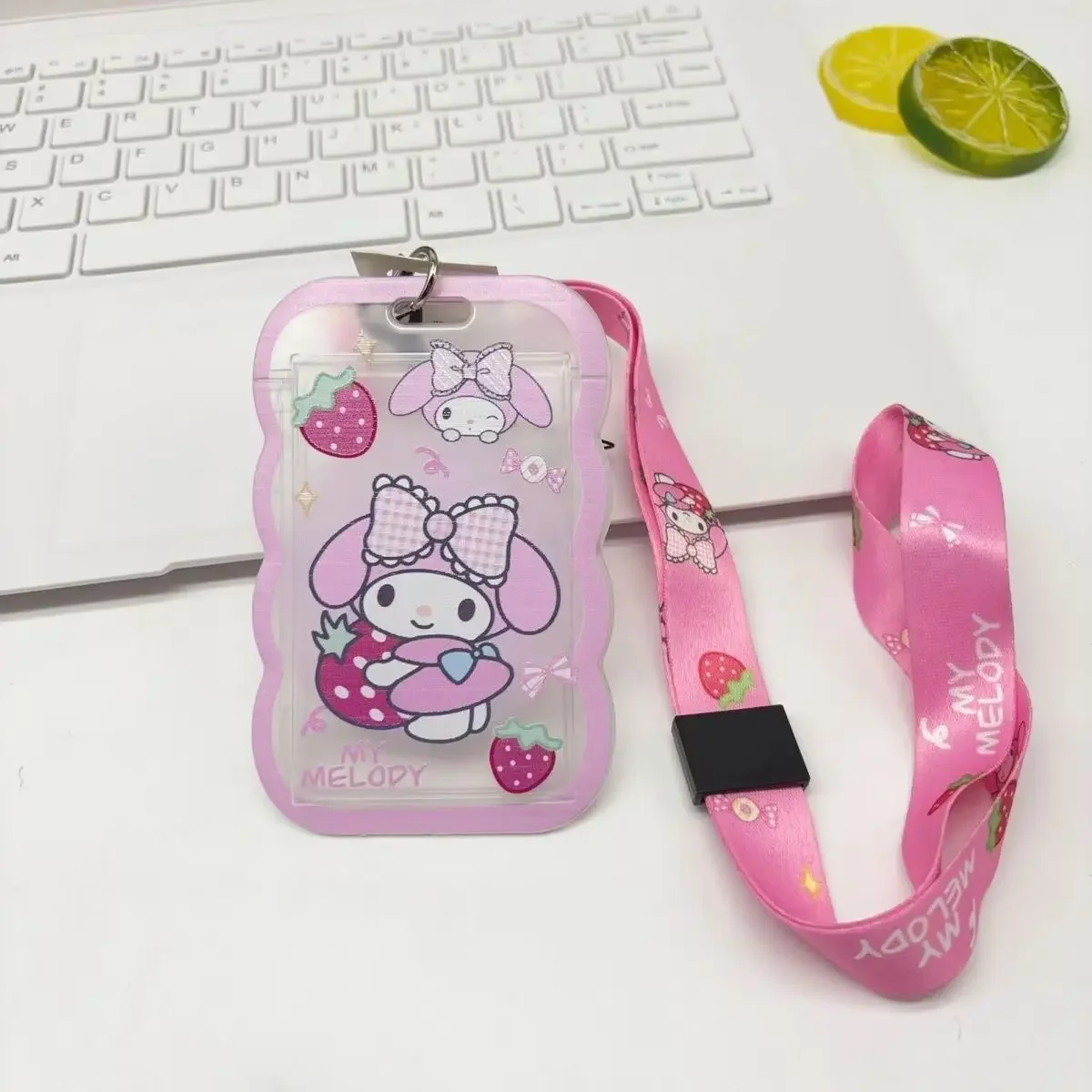 Funda de tarjeta Sanrio transparente con estampado de Kuroko, alta calidad