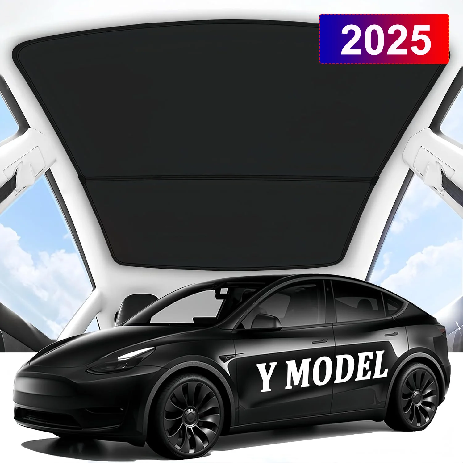 Für Tesla Model Y Juniper 2025 2026 Sonnenschutz für Vorder- und Heckscheibe, Seitenfenster-Sonnenschutz, Windschutzscheiben-Sonnenschutz, Outdoor-Camping-Zubehör