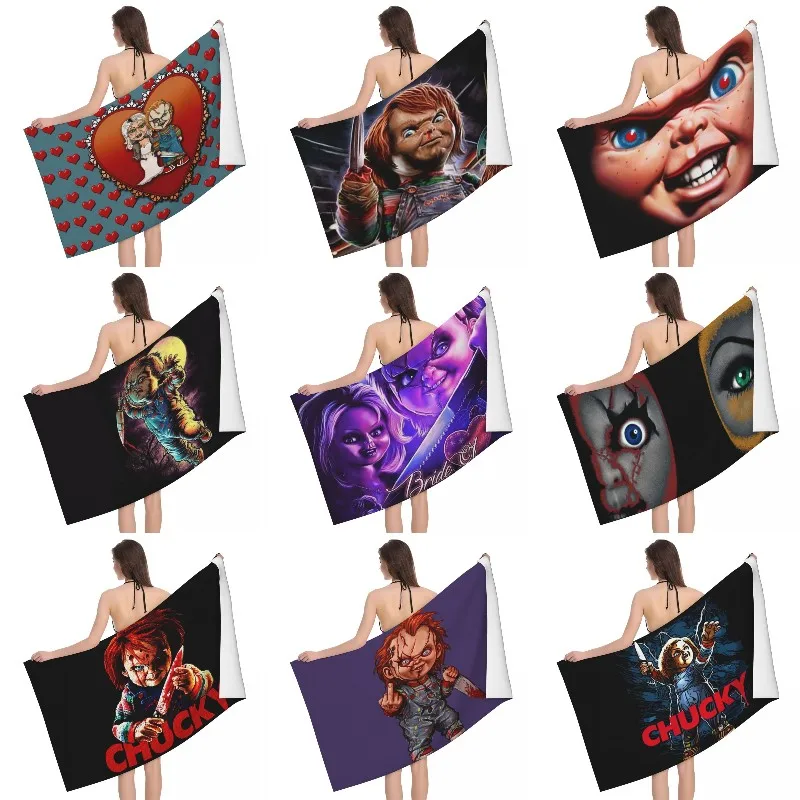 Bride Of Chucky Bath Beach Towel Microfiber Horror Movie Travelling Swimming Camping Towels