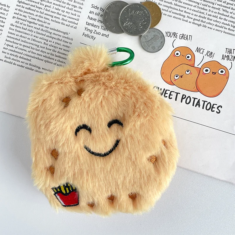 

Cute potato purse creative cartoon tote bag plush doll pendant personalized key chain collection bag southern potato gifts